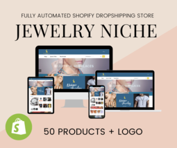onlinejewelrysite.com READY-MADE DROPSHIPPING shopify .com store jewelry... - £108.80 GBP