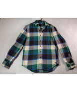 American Eagle Outfitters Shirt Mens Size XS Multi Plaid Pocket Logo But... - £12.05 GBP