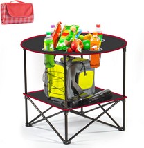 Portable Canvas Table, Collapsible Canvas Travel Table With Picnic Blanket, - £79.08 GBP