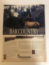 Browning Bar Country Rifle Vintage Print Ad Advertisement  pa16 - £8.49 GBP