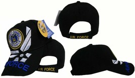Air Force Wings Us Usaf Embroidered Black Adjustable 3D Ball Cap Hat - $23.61
