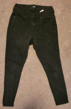 Women&#39;s Old Navy Black Jeans Size 2 Short Button Zipper Casual Stretch S... - $12.99