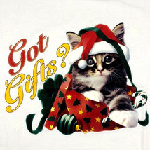 Anvil T-shirt Christmas Kitten Cat Got Gifts Unisex X-Large NWT Short Sl... - €17,67 EUR