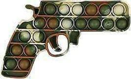 6 INCH CAMOUFLAGE GUN SHAPE BUBBLE POPPER SILICONE STRESS RELIEVER TY512... - $7.59