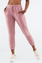 Fabletics Pink Go To Classic Sweatpants Stretch Fleece Drawstring, Size L - £12.79 GBP