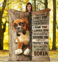 Funny Quotes Boxer Dog Blanket Gift For Dogs Lover Fleece Sherpa Boxer Blanket - £46.52 GBP+