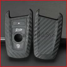 fits BMW 1 2 3 4 5 6 7 Series X3 X4 Carbon Fiber Key Case Cover Fob Hold... - £15.72 GBP