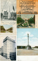 Baltimore Maryland 6 Undivided Back Postcards McComas DAR Monument Eutaw... - £15.56 GBP