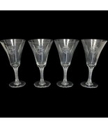 Vintage Jonathan Club Los Angeles Logo Etched Wine Glasses Elegant Glass... - £147.04 GBP