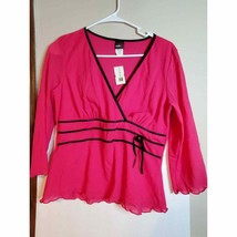 studio y top Shirt Blouse Maurices Sz Large Pink nwt new top dressy evening - $19.22