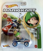 NEW Mattel HDB28 Hot Wheels Mario Kart BABY LUIGI Sneeker 1:64 Diecast Car - $37.57