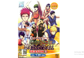 DVD Japan Anime Kuroko&#39;s Basketball Complete Season 3 (Vol 1-26 End) English Sub - £21.16 GBP