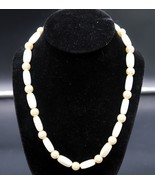 Vintage White Beaded Necklace Baroque Pearl Look 19.5&quot; - $28.05 CAD