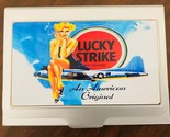 Flip Top Business Card Holder Light Weight Anodized Aluminum Lucky Strik... - $9.85