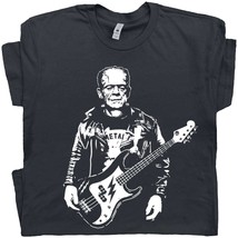 Bass Guitar T Shirt Vintage Rock Shirt Cool Electric Guitar Frankenstein Tee - £15.94 GBP