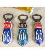 Pack of 3 Vintage Route 66 Highway Sign Nostalgic Hand Bottle Cap Opener... - £19.95 GBP