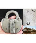 New York Central System padlock lock NYCS Adlake vintage antique 14 N moon - $69.99
