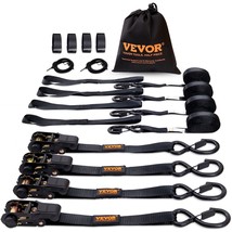 VEVOR Ratchet Tie Down Straps (4PK), 2200 lb Max Break Strength, Includes 4 Prem - €61,40 EUR