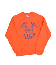 Vintage 80s Lee Sweatshirt Mens M Orange Raglan Crewneck High School Band - £25.20 GBP