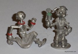 Popeye And Olive Oil Spoontiques Pewter KFS Collectible Miniature Figuri... - $70.80