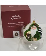 Hallmark Keepsake Blown Glass Ornament Evergreen Father Christmas Poland... - £11.33 GBP
