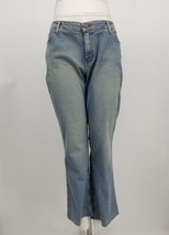 Arizona Mid-Rise Jeans Women&#39;s Size 17 Short Light Wash Stone Wash Altered Hem - £11.01 GBP