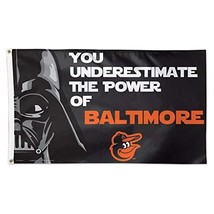 Baltimore Orioles Star Wars Darth Vader 3&#39; x 5&#39; Deluxe Flag - £35.39 GBP