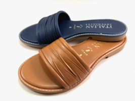 Italian Shoemakers Ela Slip On Flat Mule Sandal Choose Sz/Color - $39.99