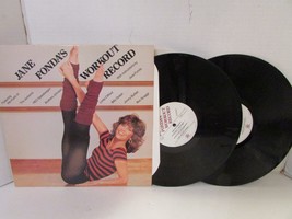 Jane Fonda&#39;s Workout Record Album Double Columbia #38054 1982 L118 - $5.41