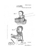 Toy Money Box Patent Print - White - £6.35 GBP+