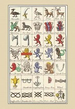 Heraldic Symbols - Shoveller, Seax, et al. 20 x 30 Poster - £21.09 GBP