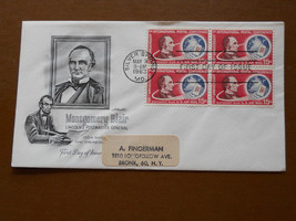 1963 Montgomery Blair First Day Envelope Stamp Lincoln Postmaster Scott ... - $2.55