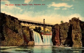 VINTAGE POSTCARD- THE CHASM BRIDGE, PASSAIC FALLS, PATERSON, NJ BK62 - $4.95