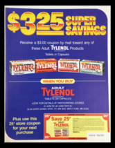 1984 Tylenol Acetaminophen Tablets or Capsules Circular Coupon Advertise... - $18.95