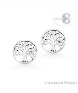 Tree-of-Life 11mm .925 Sterling Silver Stud Earrings Luck Charm Push-Bac... - €12,94 EUR Tree-of-Life 11mm .925 Sterling Silver Stud Earrings Luck Charm Push-Bac... - €12,94 EUR