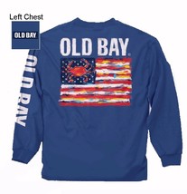 Old Bay Crab U.S. Flag Comfort Long Sleeve Shirt Sweatshirt  NEW Fast Free Ship - £27.57 GBP+