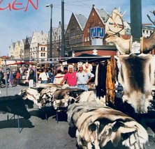 1980s Norway Bergen Coastal Market Postcard Unposted Europe Scandinavia E86RP4 - $19.99