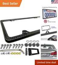 Elegant Black Stainless Steel License Plate Cover with Rattle Proof Pad ... - $51.00