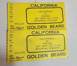 2 Vintage Cal California Golden Bears Ticket Stubs vs Oregon Ducks 1984 Football - £11.19 GBP