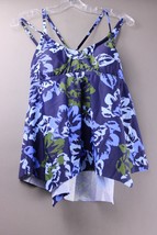 Kona Sol Swimsuit Womens Size Med 8-10 One piece  Blue Navy  Floral  NWT - $16.60