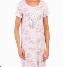 Rae Dunn GOOD VIBES NIght Shirt Gown,  Rae Dunn Nightshirt - £13.64 GBP