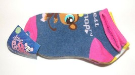 Littlest Pet Shop Girls 3 Pack Ankle Socks Monkey Puppy Mouse Shoe Size ... - £5.25 GBP