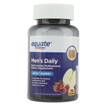 Equate One Daily Men&#39;s Adult Gummy Multivitamin Dietary Supplement, 70 Count. - £13.51 GBP