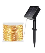 100 LED Solar Fairy Lights – Waterproof Copper Wire String Holiday Decor - $8.90+