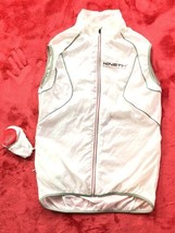 Kinetik Compression Gear Light Packable Sleeveless White Jacket Vest Cyc... - $16.78