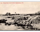 Rocky Shore Near St Anne&#39;s Kennebunkport Maine ME UNP DB Postcard Y7 - $3.97