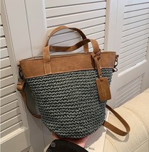 2023 Summer Women Straw Tote Bag for Women New In Travel Beach Bags Lady Shoulde - £36.10 GBP