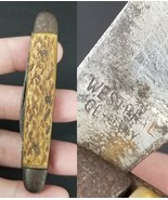 antique pocket knife RARE! O.E.S. Westphal Germany GENUINE BONE 1800&#39;s - $1,480.57 MXN