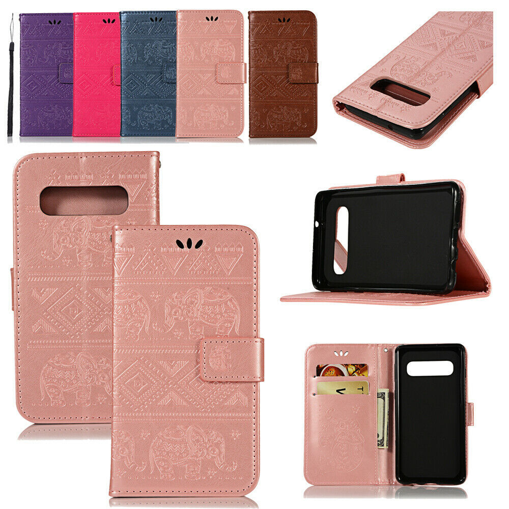 For Samsung Galaxy Note 10+ S10 Plus S10e Pattern Elephant Leather Wallet Case - $55.56