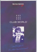 British Airways Club World In Flight Entertainment Guide 1990&#39;s - £17.99 GBP